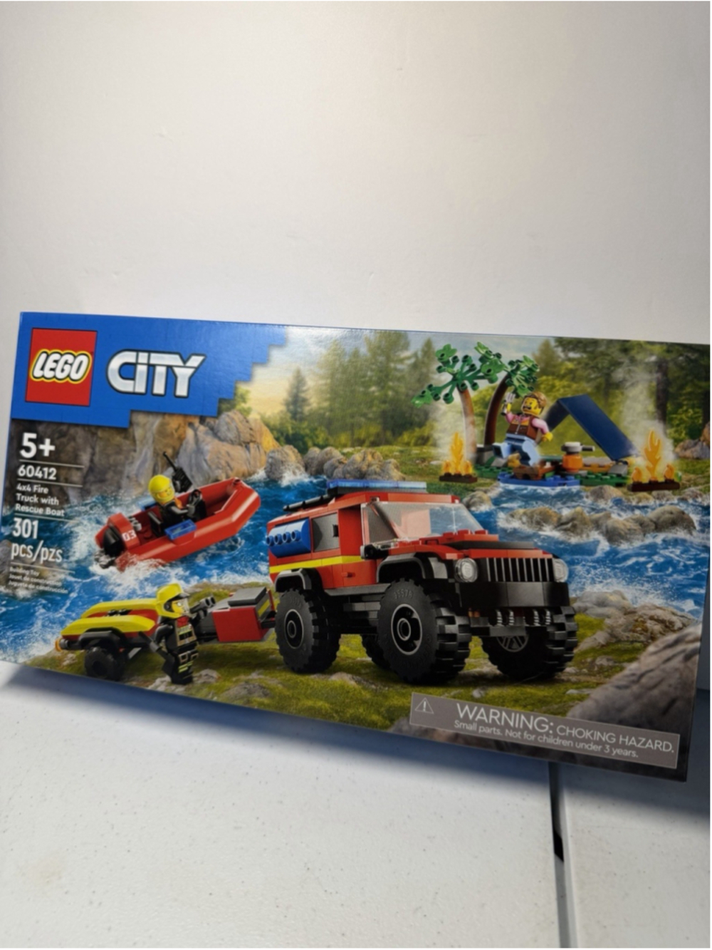 LEGO CITY: 4x4 Fire Truck with Rescue Boat (60412) NIB